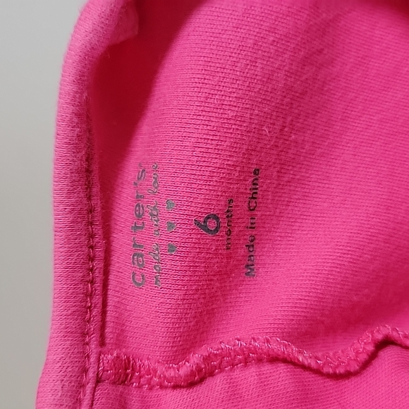 Carter's Pink Glow in the Dark Skeleton Onesie- 6mon - Picture 5 of 5